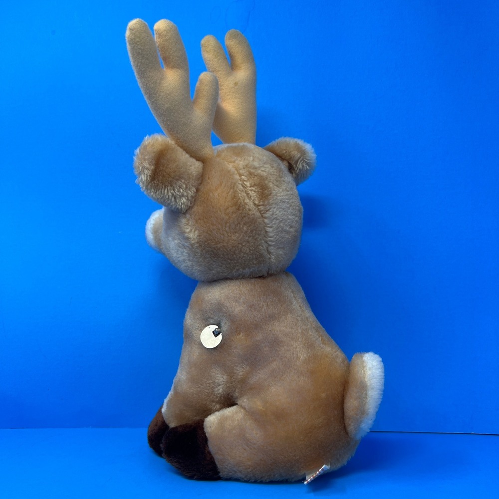 Russ Berrie Plush Reindeer 14 inch Tan Vintage Musical Wind Up Rudolph 367 - Picture 4 of 17